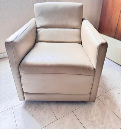 sillon giratorio de piel