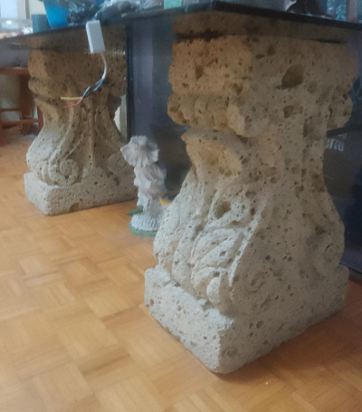 Bases de piedra de cantera 