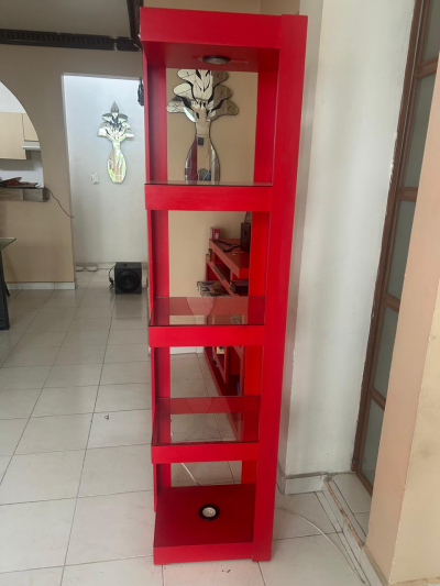 Juego  color Rojo para colocar adornos y entretenimiento para salda o comedor