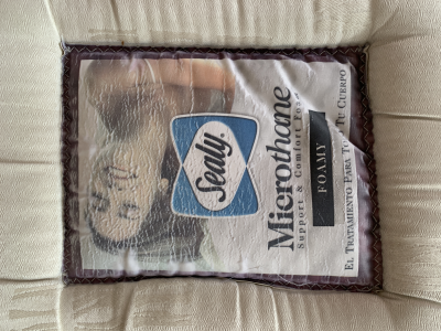 Recamara Queen size, con colchón marca sealy microthane foamy