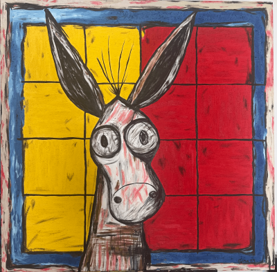 cuadro decorativo burro