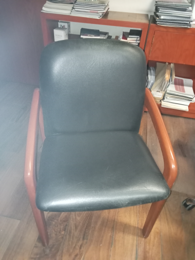 Mesa redonda de trabajo cristal biselado