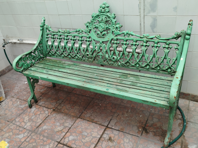 Banca de hierro pera jardín (exterior)