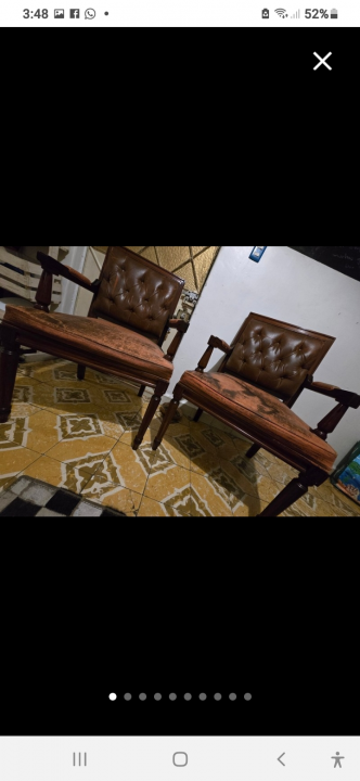 Par de sillones de caoba marca PACO SOBRINO