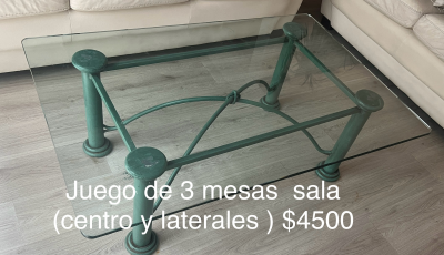 Mesas de sala y credenza