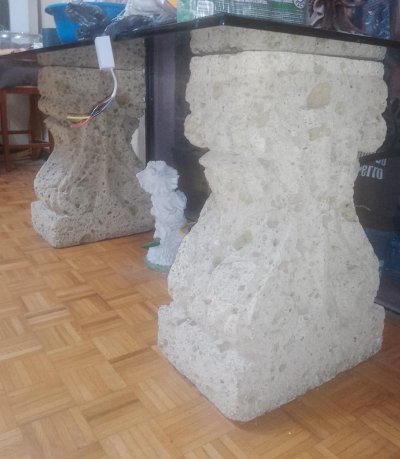 Bases de piedra de cantera 