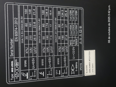 Maquina de soldar AXT 257LCD