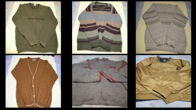 cinco sueter y 1 sudadera