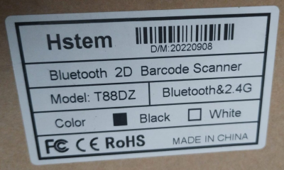 ESCÁNER DE CÓDIGO DE BARRAS INALÁMBRICO  Marca HSTEM