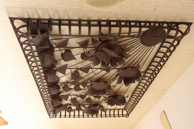 Cuadro de girasoles en herrería