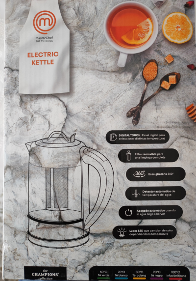 Tetera Eléctrica digital touch marca kuken   (seminueva)