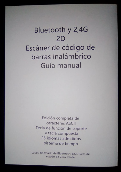 ESCÁNER DE CÓDIGO DE BARRAS INALÁMBRICO  Marca HSTEM