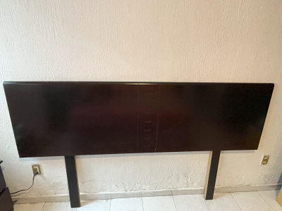 Cabecera color chocolate para recámara queen size