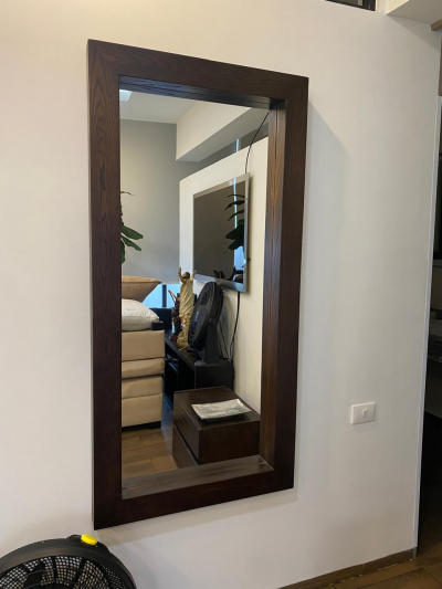 BASE CAMA KING SIZE DE MADERA, CON 2 BURÓS, 1 ESPEJO
