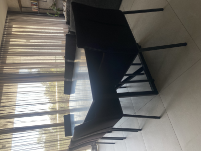 Comedor mármol negro 8 personas 