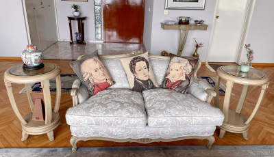 Sala clásica de 3 sillones 