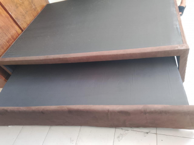 Cabecera y base de cama Matrimonial color chocolate 