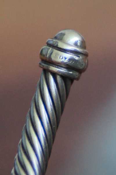 Brazalete David Yurman Cable Classic Plata 925 y Oro 14K – Original