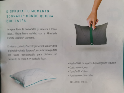 Almohada sognare tamaño individual paquete de dos almohadas cada una en $2000