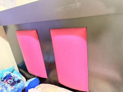 Respaldo de cama individual con espejo