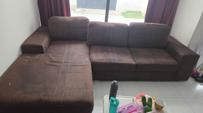 Sala modular de 2 piezas y 3 cojines