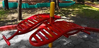 EJERCITADOR PARA ABDOMINALES DOBLE PARQUES PUBLICOS