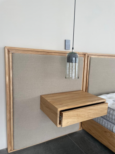 Cama King Size con base, cabecera y 2 buros