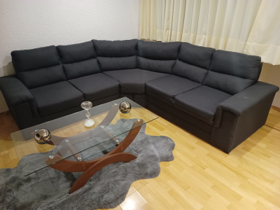 Se vende sala circular color gris nueva 