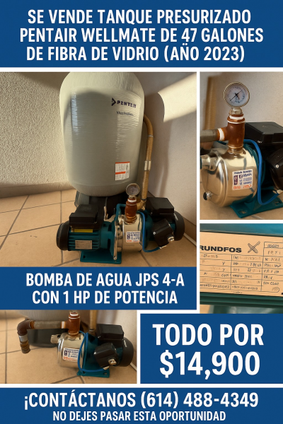 TANQUE PRESURIZADO PENTAIR WELL-MATE