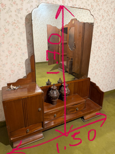 Ropero y lunq antiguos madera muy fina